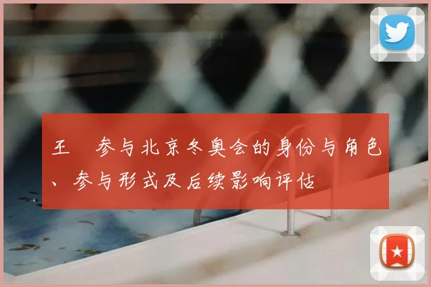 王濛参与北京冬奥会的身份与角色、参与形式及后续影响评估